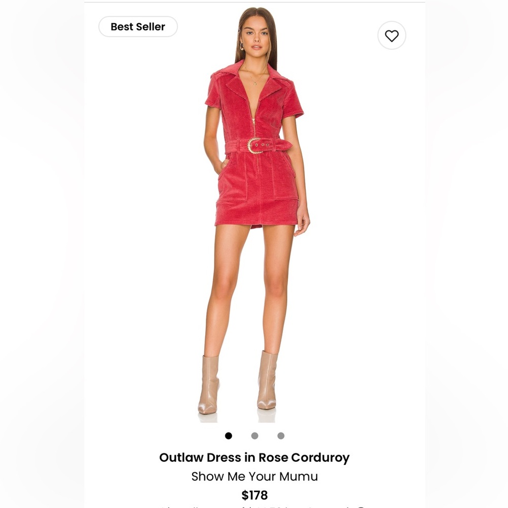 Show Me Your Mumu Outlaw Dress - Rose Corduroy